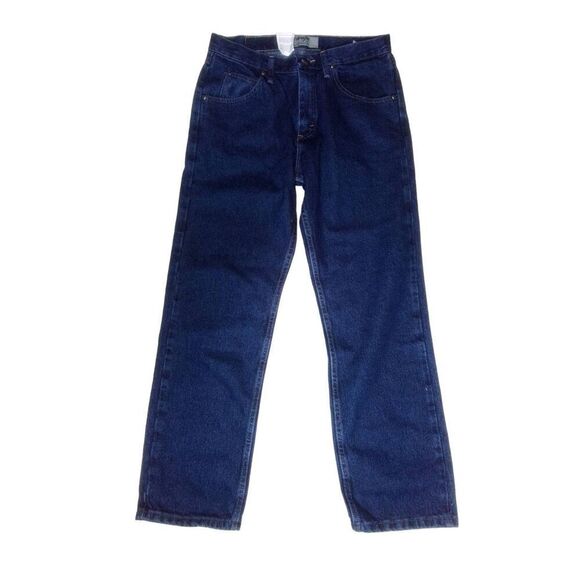 Wrangler Authentics Mens 5-Pocket Relaxed Fit Cotton Jean Dark Stonewash 32W 30L - Picture 1 of 6